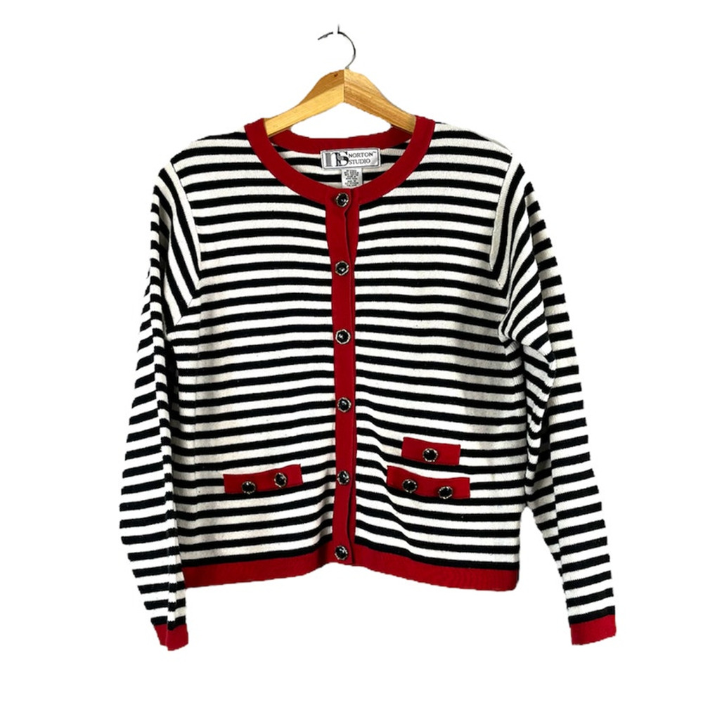 Women's Vintage Striped Norton Studio Cardigan M